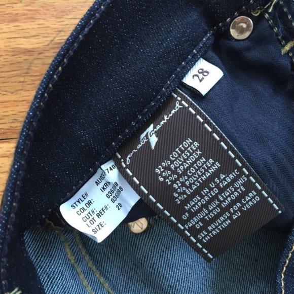 7 For All Mankind The Modern Straight Dark Jeans - Picture 5 of 6